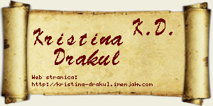 Kristina Drakul vizit kartica